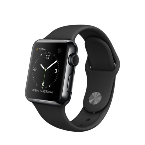 Apple Watch Series 3 LTE 42 мм (сталь черный космос/черный) [MQK92]