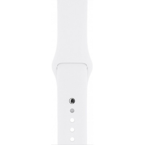 Apple Watch 42mm Stainless Steel with White Sport Band (MJ3V2) фото 3