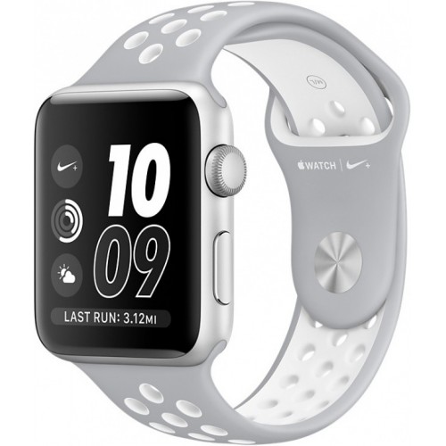 Apple Watch Nike+ 38mm Silver with Flat Silver/White Nike Band [MNNQ2] фото 1