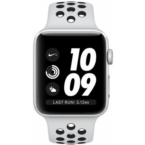 Apple Watch Nike+ 42 мм (серебристый алюминий/чистая платина, черный) [MQL32] фото 2