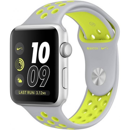 Apple Watch Nike+ 42mm Silver with Flat Silver/Volt Nike Band [MNYQ2] фото 1