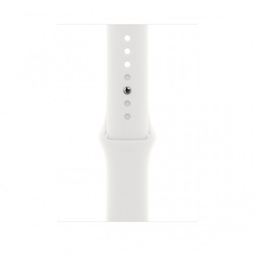 Apple Watch SE 2 44 мм (алюминиевый корпус, серебристый/белый, спортивный силиконовый ремешок) фото 3