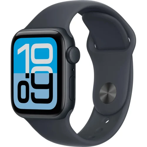 Apple Watch SE 3 40 мм (алюминиевый корпус, полуночный/полуночный, спортивный силиконовый ремешок)