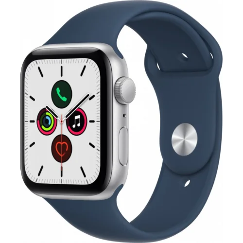 Apple Watch SE 44 мм (алюминий серебристый/синий омут спортивный)