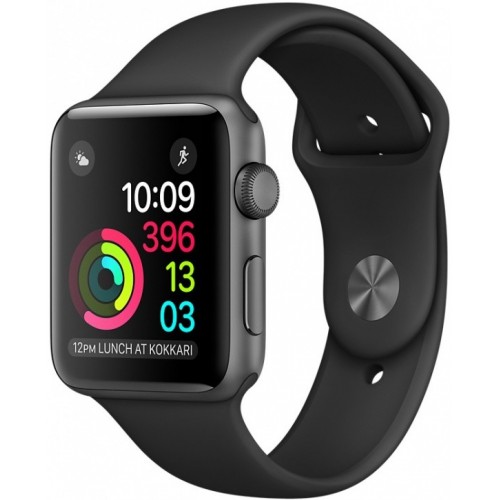 Apple Watch Series 1 42mm Space Gray with Black Sport Band [MP032] фото 1