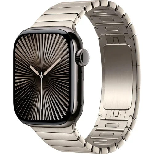 Apple Watch Series 10 42 мм (титановый корпус, сланец/натуральный, стальной ремешок)