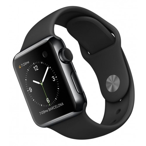 Apple Watch Series 2 38mm Space Black with Black Sport Band [MP492] фото 3