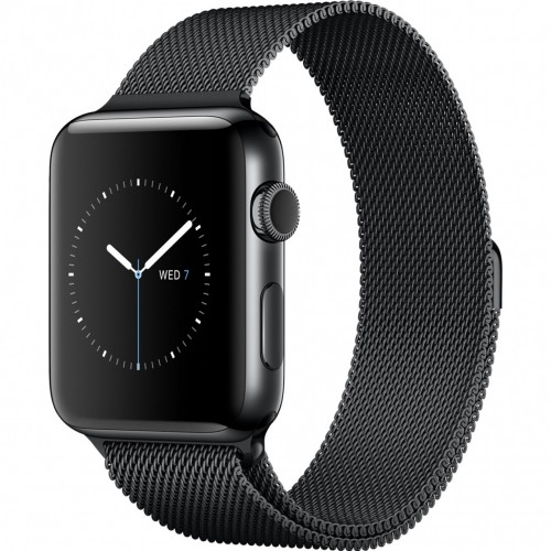 Apple Watch Series 2 42mm Space Gray with Black Woven Nylon [MP072]