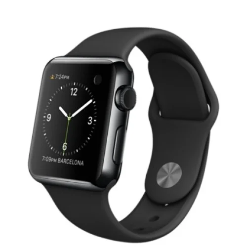 Apple Watch Series 3 LTE 42 мм (сталь черный космос/черный) [MQK92]