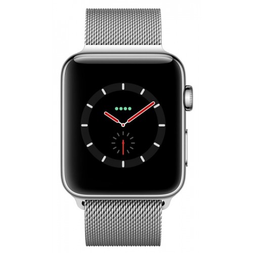 Apple Watch Series 3 LTE 42 мм (сталь/миланский браслет) [MR1J2]