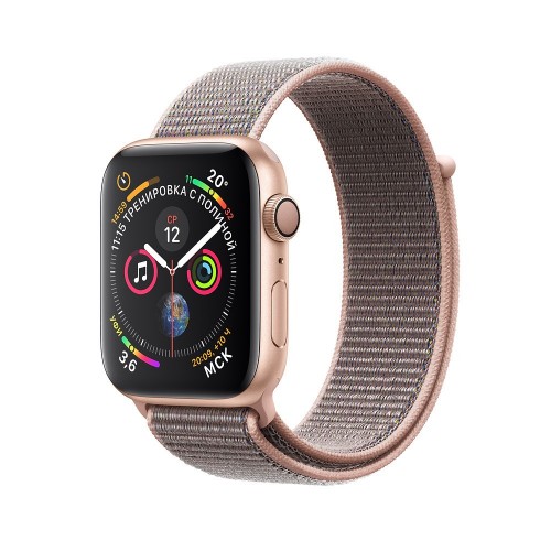 Apple Watch Series 4 40 мм (алюминий золотистый/нейлон розовый песок)