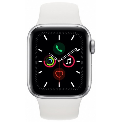 Apple Watch Series 5 40 мм (серебристый алюминий/белый спортивный) фото 2