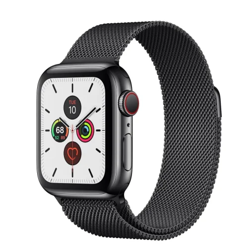 Apple Watch Series 5 LTE 40 мм (сталь черный/миланский черный)