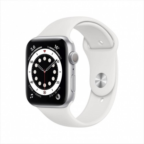 Apple Watch Series 6 40 мм (серебристый алюминий/белый спортивный)