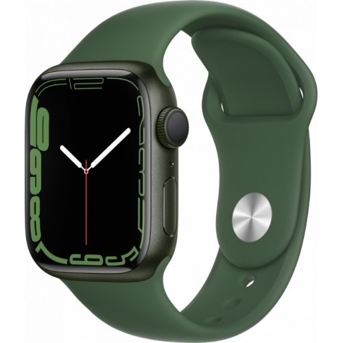 Apple Watch Series 7 41 мм (зеленый/зеленый клевер спортивный) фото 1