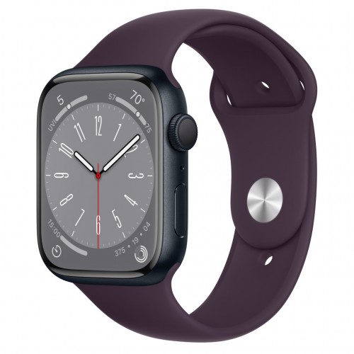 Apple Watch Series 8 45 мм (алюминиевый корпус, полуночный/бузина, спортивный силиконовый ремешок) фото 1