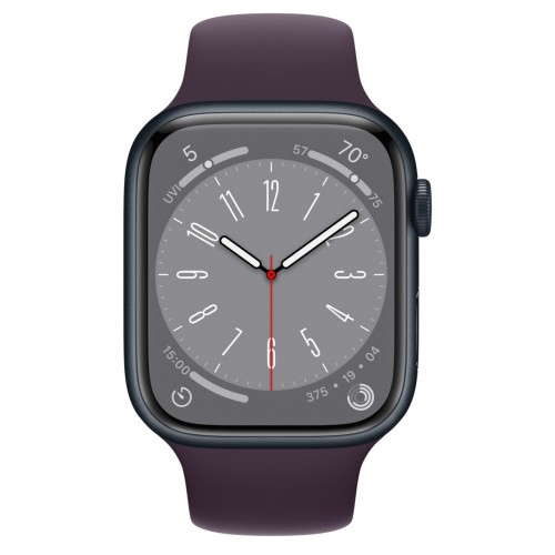 Apple Watch Series 8 45 мм (алюминиевый корпус, полуночный/бузина, спортивный силиконовый ремешок) фото 2