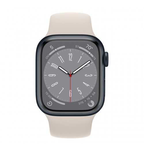 Apple Watch Series 8 LTE 41 мм (алюминиевый корпус, полуночный/звездный свет, спортивный силиконовый ремешок) фото 2
