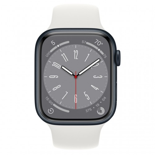 Apple Watch Series 8 LTE 45 мм (алюминиевый корпус, полуночный/белый, спортивный силиконовый ремешок) фото 2