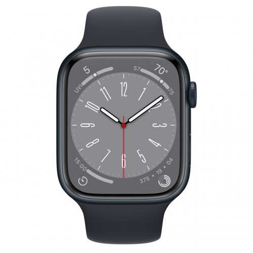 Apple Watch Series 8 LTE 45 мм (алюминиевый корпус, полуночный/полуночный, спортивный силиконовый ремешок) фото 2
