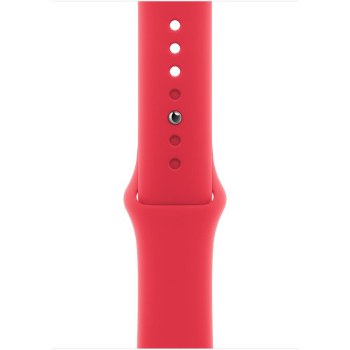 Apple Watch Series 9 45 мм (алюминиевый корпус, красный/красный, спортивный силиконовый ремешок M/L) фото 3