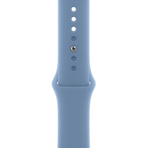 Apple Watch Series 9 45 мм (алюминиевый корпус, серебристый/зимний синий, спортивный силиконовый ремешок M/L) фото 3