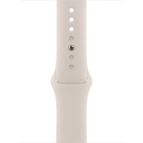 Apple Watch Series 9 45 мм (алюминиевый корпус, звездный свет/звездный свет, спортивный силиконовый ремешок M/L) фото 3
