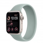 Apple Watch SE 2 40 мм (алюминиевый корпус, звездный свет/суккулент, силиконовый ремешок)