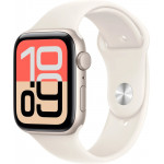 Apple Watch SE 3 44 мм (алюминиевый корпус, звездный свет/звездный свет, спортивный силиконовый ремешок) фото 1