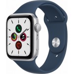 Apple Watch SE 44 мм (алюминий серебристый/синий омут спортивный)
