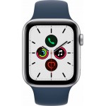 Apple Watch SE 44 мм (алюминий серебристый/синий омут спортивный) фото 2