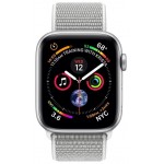 Apple Watch Series 4 40 мм (алюминий серебристый/нейлон белая ракушка) фото 2