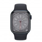 Apple Watch Series 8 41 мм (алюминиевый корпус, полуночный/полуночный, спортивный силиконовый ремешок) фото 2