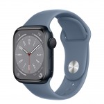 Apple Watch Series 8 41 мм (алюминиевый корпус, полуночный/сланцево-синий, спортивный силиконовый ремешок)