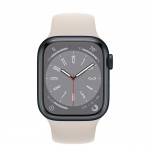 Apple Watch Series 8 41 мм (алюминиевый корпус, полуночный/звездный свет, спортивный силиконовый ремешок) фото 2