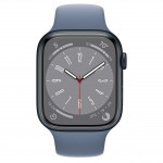 Apple Watch Series 8 LTE 45 мм (алюминиевый корпус, полуночный/сланцево-синий, спортивный силиконовый ремешок) фото 2