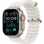 Apple Watch Ultra 2 LTE 49 мм (титановый корпус, титановый/белый, ремешок из эластомера) фото 1