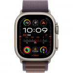 Apple Watch Ultra 2 LTE 49 мм (титановый корпус, титановый/индиго, текстильный ремешок размера M) фото 2
