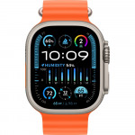 Apple Watch Ultra 2 LTE 49 мм (титановый корпус, титановый/оранжевый, ремешок из эластомера) фото 2