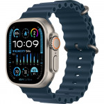 Apple Watch Ultra 2 LTE 49 мм (титановый корпус, титановый/синий, ремешок из эластомера) фото 1