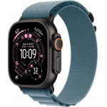 Apple Watch Ultra 3 LTE 49 мм (титановый корпус, черный/голубой, текстильный ремешок) фото 1