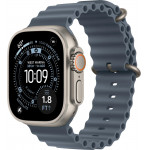 Apple Watch Ultra 3 LTE 49 мм (титановый корпус, природный/синий, ремешок из эластомера) фото 1
