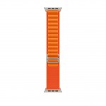 Apple Watch Ultra LTE 49 мм (титановый корпус, титановый/оранжевый, текстильный ремешок размера S) фото 3