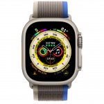 Apple Watch Ultra LTE 49 мм (титановый корпус, титановый/сине-серый, нейлоновый ремешок размера S/M) фото 2