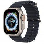Apple Watch Ultra LTE 49 мм (титановый корпус, титановый/темно-серый, ремешок из эластомера) фото 1