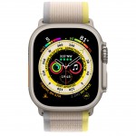 Apple Watch Ultra LTE 49 мм (титановый корпус, титановый/желто-бежевый, нейлоновый ремешок размера S/M) фото 2